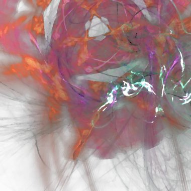 Fantezi kaotik renkli fraktal desen. Soyut Fraktal şekiller. 3D render resimde arka plan veya duvar kağıdı