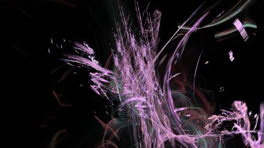 Fantezi kaotik renkli fraktal desen. Soyut Fraktal şekiller. 3D render resimde arka plan veya duvar kağıdı