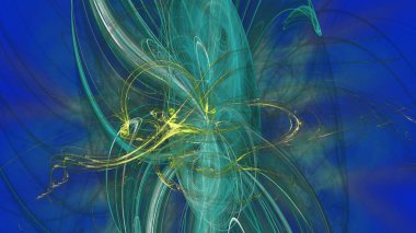 Fantezi kaotik renkli fraktal desen. Soyut Fraktal şekiller. 3D render resimde arka plan veya duvar kağıdı