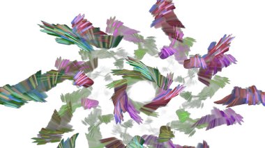 Fantezi kaotik renkli fraktal desen. Soyut Fraktal şekiller. 3D render resimde arka plan veya duvar kağıdı