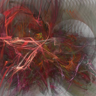 Fantezi kaotik renkli fraktal desen. Soyut Fraktal şekiller. 3D render resimde arka plan veya duvar kağıdı