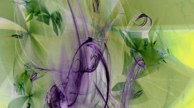 Fantezi kaotik renkli fraktal desen. Soyut Fraktal şekiller. 3D render resimde arka plan veya duvar kağıdı