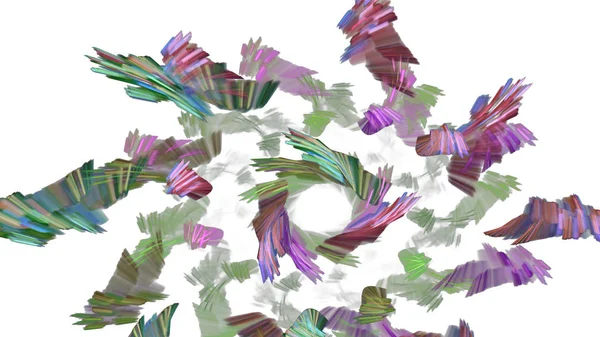 Fantezi kaotik renkli fraktal desen. Soyut Fraktal şekiller. 3D render resimde arka plan veya duvar kağıdı