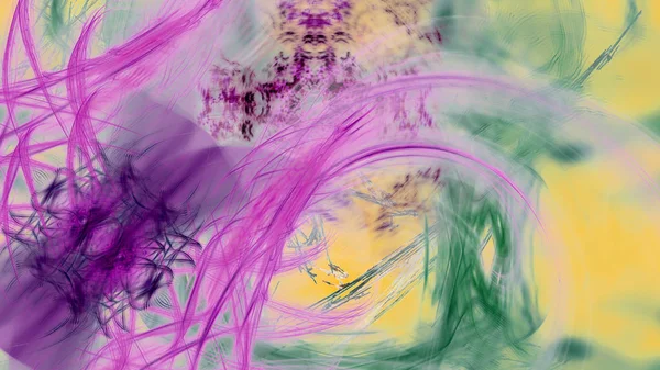 Fantezi kaotik renkli fraktal desen. Soyut Fraktal şekiller. 3D render resimde arka plan veya duvar kağıdı