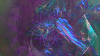 Fantezi kaotik renkli fraktal desen. Soyut Fraktal şekiller. 3D render resimde arka plan veya duvar kağıdı