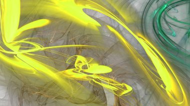 Fantezi kaotik renkli fraktal desen. Soyut Fraktal şekiller. 3D render resimde arka plan veya duvar kağıdı