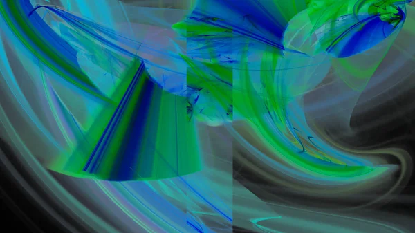 Fantasia modello frattale colorato caotico. Forme frattali astratte. 3D rendering illustrazione sfondo o carta da parati — Foto Stock