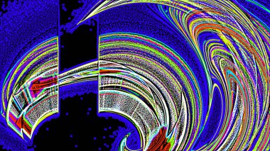 Fantezi kaotik renkli fraktal desen. Soyut Fraktal şekiller. 3D render resimde arka plan veya duvar kağıdı