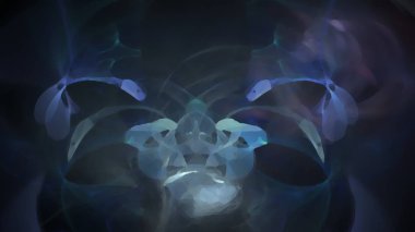 Fantezi kaotik renkli fraktal desen. Soyut Fraktal şekiller. 3D render resimde arka plan veya duvar kağıdı