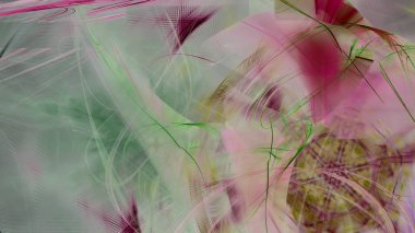 Fantezi kaotik renkli fraktal desen. Soyut Fraktal şekiller. 3D render resimde arka plan veya duvar kağıdı