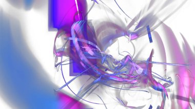 Fantezi kaotik renkli fraktal desen. Soyut Fraktal şekiller. 3D render resimde arka plan veya duvar kağıdı