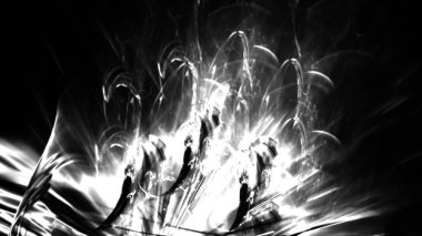 Fantezi kaotik renkli fraktal desen. Soyut Fraktal şekiller. 3D render resimde arka plan veya duvar kağıdı