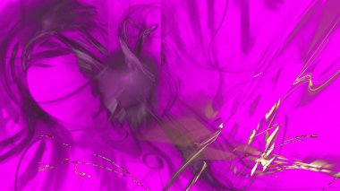 Fantezi kaotik renkli fraktal desen. Soyut Fraktal şekiller. 3D render resimde arka plan veya duvar kağıdı