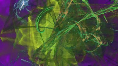 Fantezi kaotik renkli fraktal desen. Soyut Fraktal şekiller. 3D render resimde arka plan veya duvar kağıdı