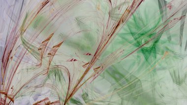 Fantezi kaotik renkli fraktal desen. Soyut Fraktal şekiller. 3D render resimde arka plan veya duvar kağıdı