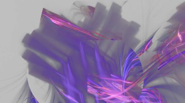 Fantezi kaotik renkli fraktal desen. Soyut Fraktal şekiller. 3D render resimde arka plan veya duvar kağıdı