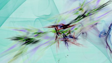 Fantezi kaotik renkli fraktal desen. Soyut Fraktal şekiller. 3D render resimde arka plan veya duvar kağıdı