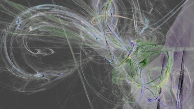 Fantezi kaotik renkli fraktal desen. Soyut Fraktal şekiller. 3D render resimde arka plan veya duvar kağıdı
