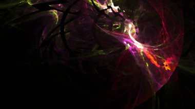 Fantezi kaotik renkli fraktal desen. Soyut Fraktal şekiller. 3D render resimde arka plan veya duvar kağıdı