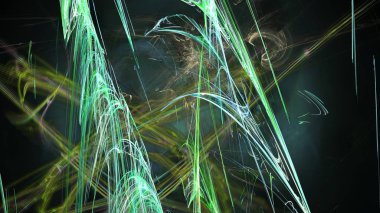 Fantezi kaotik renkli fraktal desen. Soyut Fraktal şekiller. 3D render resimde arka plan veya duvar kağıdı