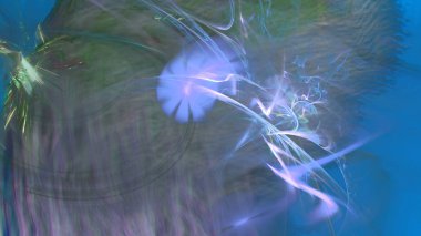 Fantezi kaotik renkli fraktal desen. Soyut Fraktal şekiller. 3D render resimde arka plan veya duvar kağıdı