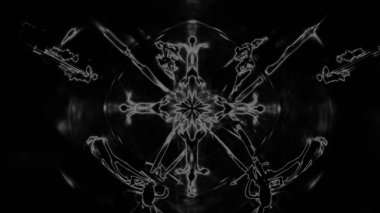 Fantezi kaotik renkli fraktal desen. Soyut Fraktal şekiller. 3D render resimde arka plan veya duvar kağıdı