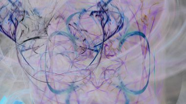 Fantezi kaotik renkli fraktal desen. Soyut Fraktal şekiller. 3D render resimde arka plan veya duvar kağıdı