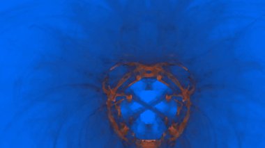 Fantezi kaotik renkli fraktal desen. Soyut Fraktal şekiller. 3D render resimde arka plan veya duvar kağıdı