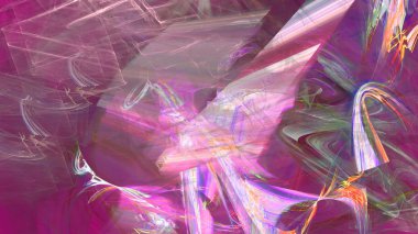 Fantezi kaotik renkli fraktal desen. Soyut Fraktal şekiller. 3D render resimde arka plan veya duvar kağıdı