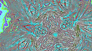 Fantezi kaotik renkli fraktal desen. Soyut Fraktal şekiller. 3D render resimde arka plan veya duvar kağıdı