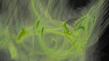 Fantezi kaotik renkli fraktal desen. Soyut Fraktal şekiller. 3D render resimde arka plan veya duvar kağıdı