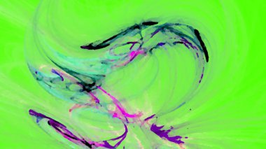 Fantezi kaotik renkli fraktal desen. Soyut Fraktal şekiller. 3D render resimde arka plan veya duvar kağıdı