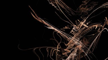 Fantezi kaotik renkli fraktal desen. Soyut Fraktal şekiller. 3D render resimde arka plan veya duvar kağıdı