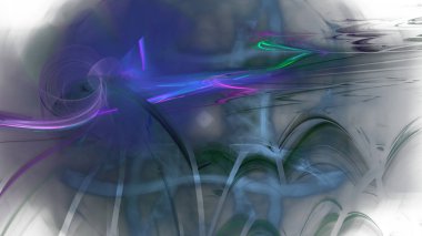 Fantezi kaotik renkli fraktal desen. Soyut Fraktal şekiller. 3D render resimde arka plan veya duvar kağıdı