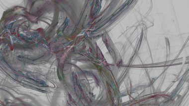 Fantezi kaotik renkli fraktal desen. Soyut Fraktal şekiller. 3D render resimde arka plan veya duvar kağıdı