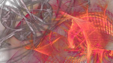 Fantezi kaotik renkli fraktal desen. Soyut Fraktal şekiller. 3D render resimde arka plan veya duvar kağıdı