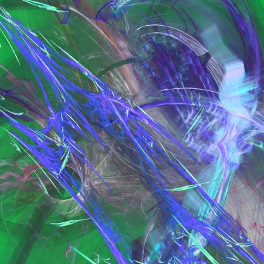 Fantezi kaotik renkli fraktal desen. Soyut Fraktal şekiller. 3D render resimde arka plan veya duvar kağıdı