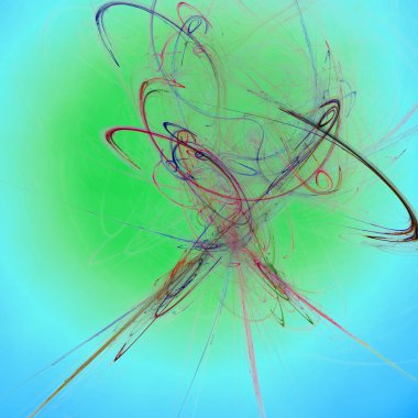 Fantezi kaotik renkli fraktal desen. Soyut Fraktal şekiller. 3D render resimde arka plan veya duvar kağıdı