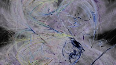 Fantezi kaotik renkli fraktal desen. Soyut Fraktal şekiller. 3D render resimde arka plan veya duvar kağıdı