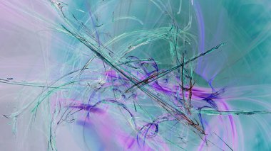 Fantezi kaotik renkli fraktal desen. Soyut Fraktal şekiller. 3D render resimde arka plan veya duvar kağıdı