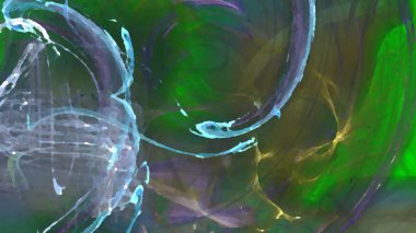 Fantezi kaotik renkli fraktal desen. Soyut Fraktal şekiller. 3D render resimde arka plan veya duvar kağıdı