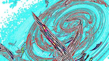 Fantezi kaotik renkli fraktal desen. Soyut Fraktal şekiller. 3D render resimde arka plan veya duvar kağıdı