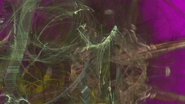 Fantezi kaotik renkli fraktal desen. Soyut Fraktal şekiller. 3D render resimde arka plan veya duvar kağıdı