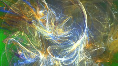 Fantezi kaotik renkli fraktal desen. Soyut Fraktal şekiller. 3D render resimde arka plan veya duvar kağıdı