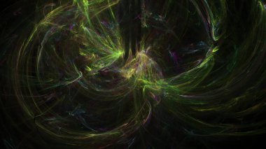 Fantezi kaotik renkli fraktal desen. Soyut Fraktal şekiller. 3D render resimde arka plan veya duvar kağıdı