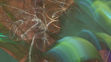 Fantezi kaotik renkli fraktal desen. Soyut Fraktal şekiller. 3D render resimde arka plan veya duvar kağıdı