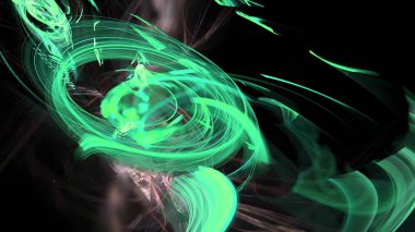 Fantezi kaotik renkli fraktal desen. Soyut Fraktal şekiller. 3D render resimde arka plan veya duvar kağıdı