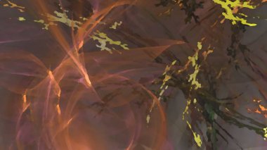 Fantezi kaotik renkli fraktal desen. Soyut Fraktal şekiller. 3D render resimde arka plan veya duvar kağıdı