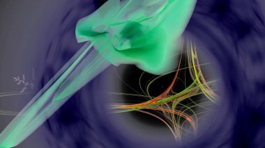 Fantezi kaotik renkli fraktal desen. Soyut Fraktal şekiller. 3D render resimde arka plan veya duvar kağıdı