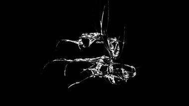 Fantezi kaotik renkli fraktal desen. Soyut Fraktal şekiller. 3D render resimde arka plan veya duvar kağıdı